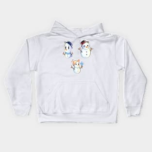 3 Snowmen Kids Hoodie